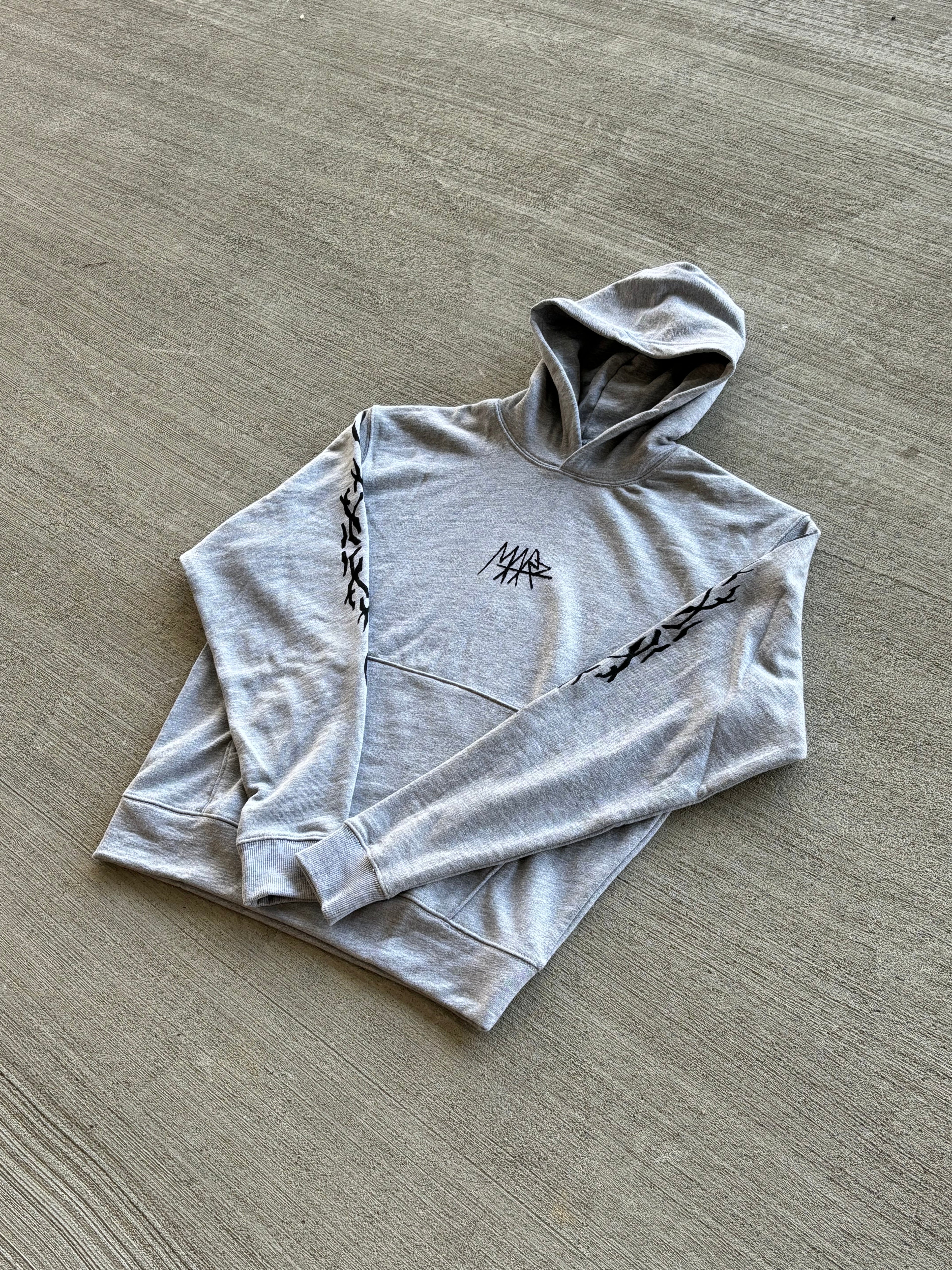 GREY TRIBAL HOODIE