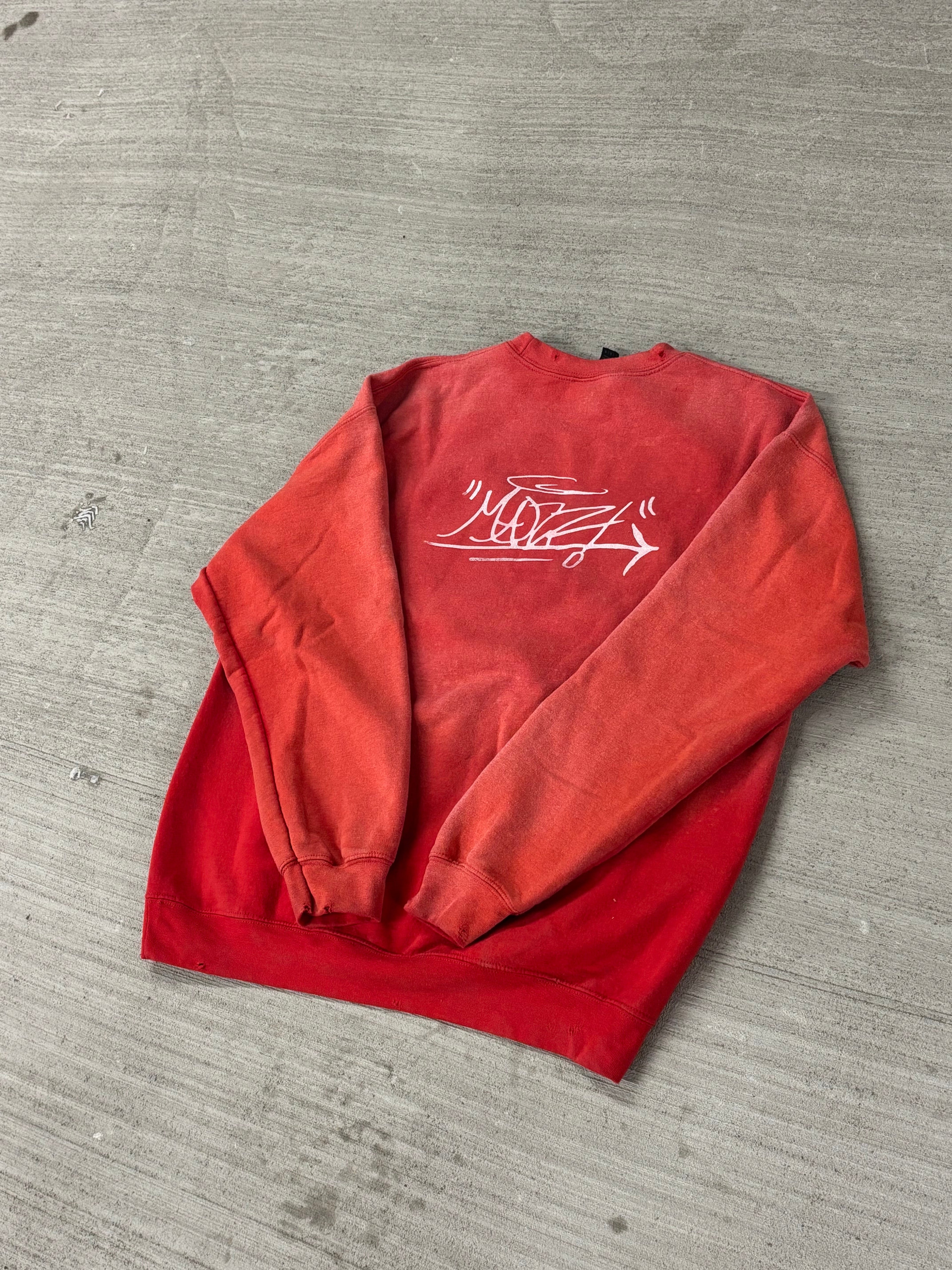 RED GRAFFITI CREWNECK
