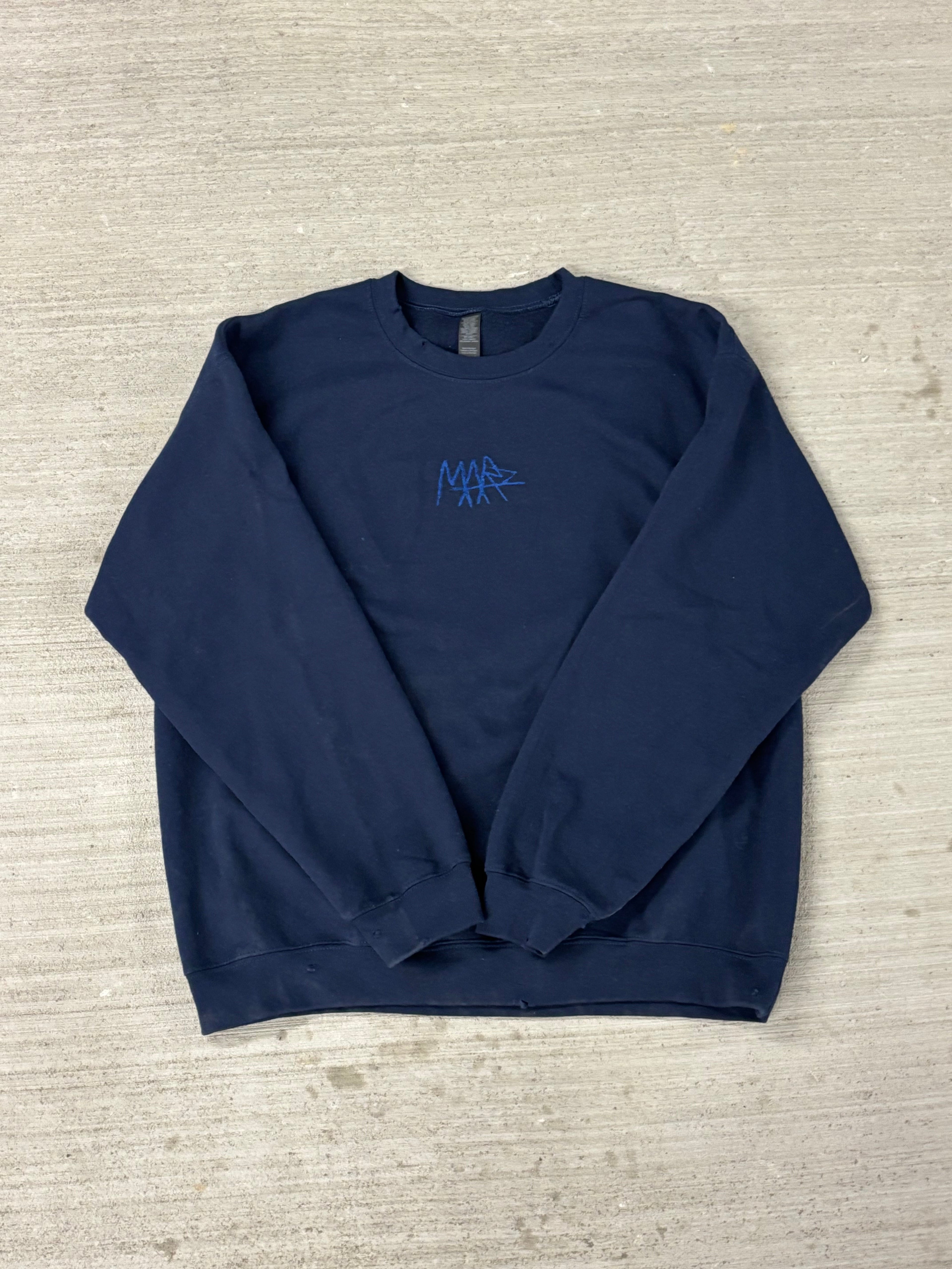 BLUE GRAFFITI CREWNECK